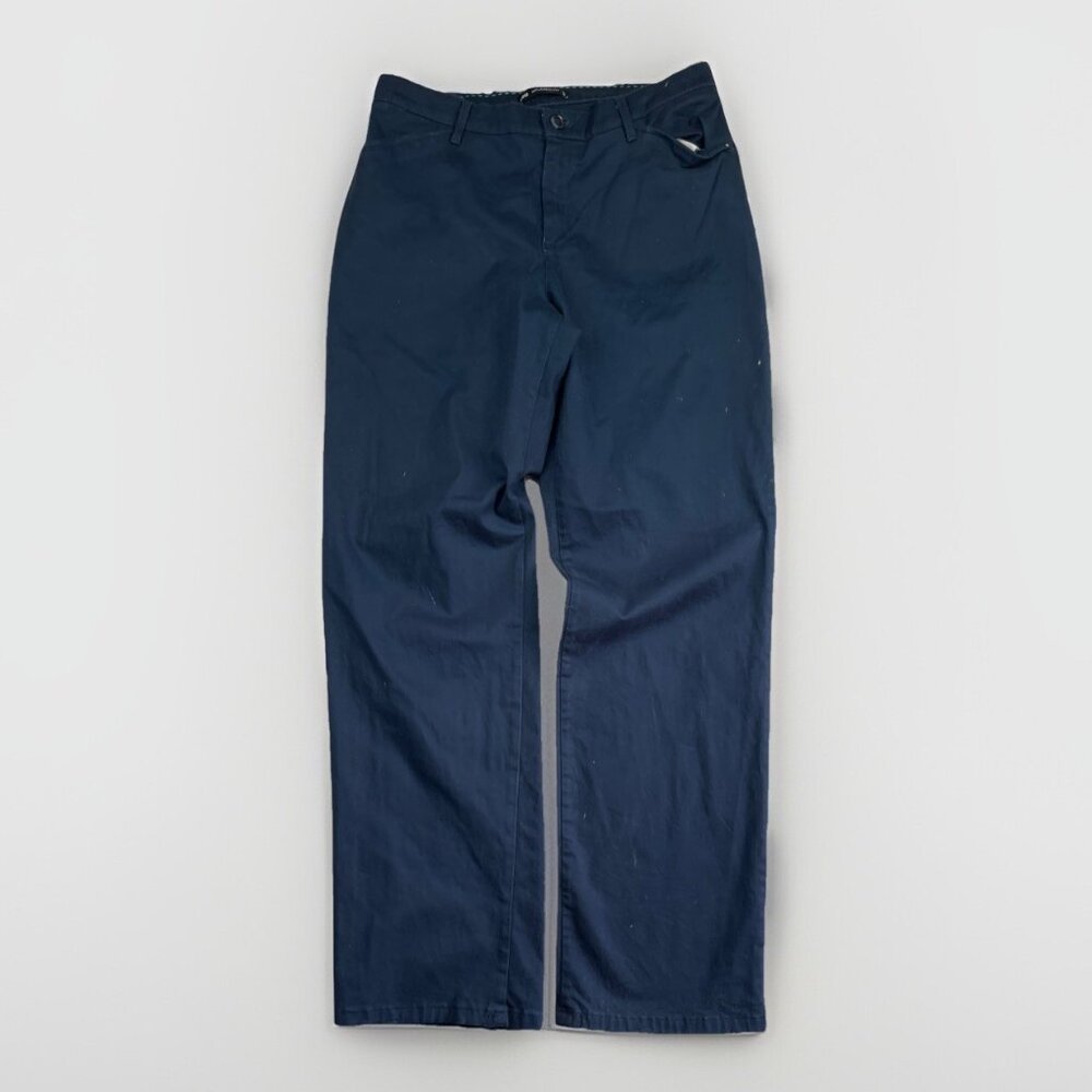 Lee Relaxed Fit 1889 Pants Womens Size 10 Medium Straight Leg Navy Blue Read